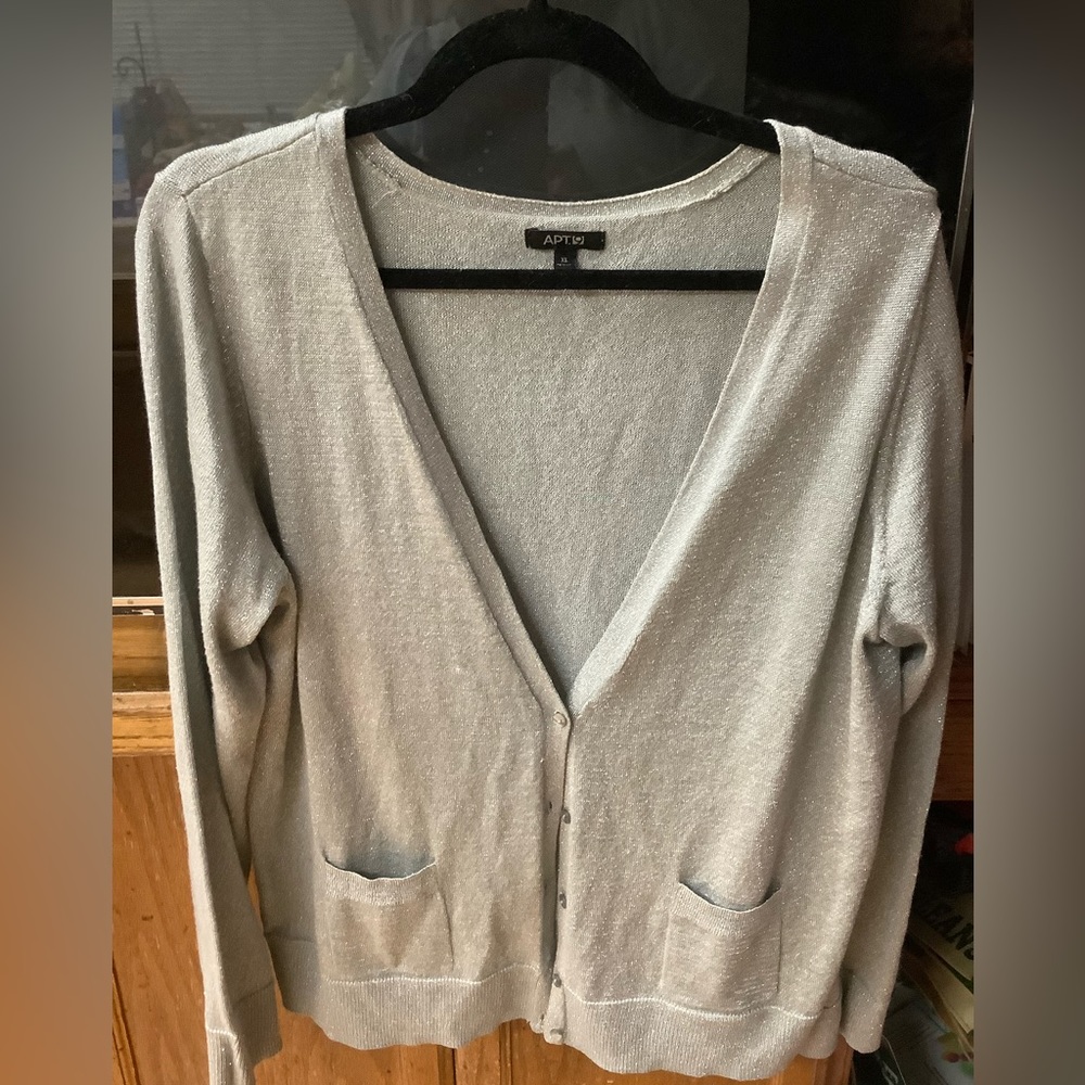 Apt. 9 sparkly light gray sweater